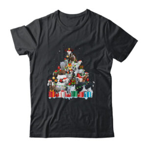 Christmas Goat On Tree Funny Santa Goat Lover Classic T Shirt Black 600x.jpg