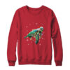 Sea Turtle Lights Funny Santa Hat Merry Christmas Crewneck Sweatshirt Red 600x 3.jpg