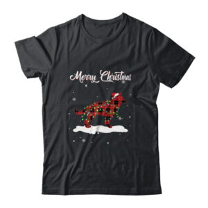 German Shepherd Christmas Red Plaid Dog Lover Pajama Family Gift Classic T Shirt Black 600x.jpg