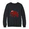 Red Plaid Elephant Christmas Lights Santa Hat Pajamas Crewneck Sweatshirt Black 600x.jpg