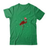 Red Plaid Flamingo Christmas Lights Santa Hat Pajamas Classic T Shirt Irish Green 600x.jpg