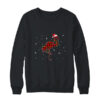 Red Plaid Flamingo Christmas Lights Santa Hat Pajamas Crewneck Sweatshirt Black 600x.jpg