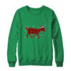 Red Plaid Goat Christmas Lights Santa Hat Pajamas Crewneck Sweatshirt Irish Green 600x.jpg
