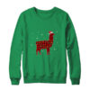 Red Plaid Llama Christmas Lights Santa Hat Pajamas Crewneck Sweatshirt Irish Green 600x.jpg