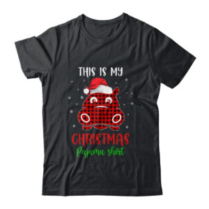 This Is My Christmas Pajama Shirt Hippopotamus Red Plaid Classic T Shirt Black 600x.jpg