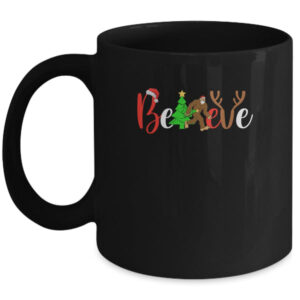 Believe Bigfoot Sasquatch In Mask Christmas Quarantine Gift Mug 11oz Mug Black 600x.jpg