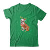 Funny Bulldog Christmas Tree Santa Reindeer Pajamas Classic T Shirt Irish Green 600x.jpg