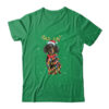 Funny Dachshund Christmas Tree Santa Reindeer Pajamas Classic T Shirt Irish Green 600x.jpg