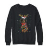 Funny Dachshund Christmas Tree Santa Reindeer Pajamas Crewneck Sweatshirt Black 600x.jpg