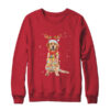 Funny Golden Retriever Christmas Tree Santa Reindeer Pajamas Crewneck Sweatshirt Red 600x.jpg