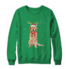 Funny Golden Retriever Christmas Tree Santa Reindeer Pajamas Crewneck Sweatshirt Irish Green 600x.jpg