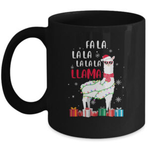 Fa La La Llama Christmas For Women Men Kids Mug 11oz Mug Black 600x.jpg