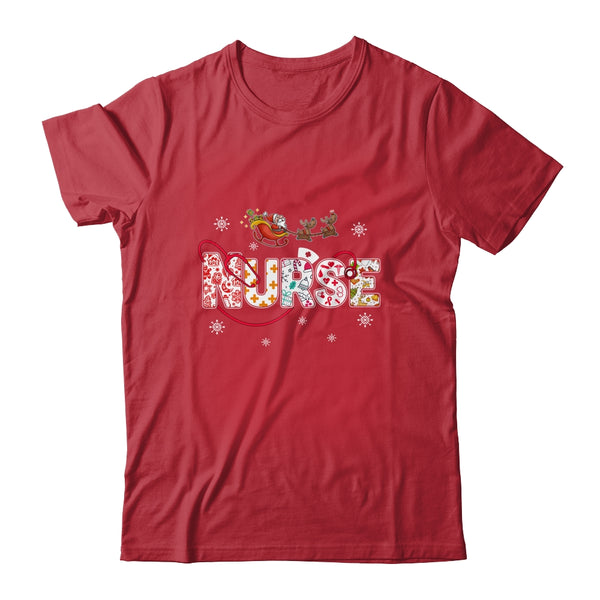 Nurse Stethoscope Christmas Tree Nursing Gift Classic T Shirt Red 600x.jpg