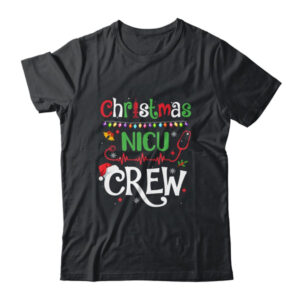 Christmas NICU Crew Nurse Doctor Tech Neonatal ICU Squad Classic T Shirt Black 600x.jpg