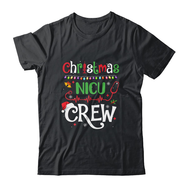 Christmas NICU Crew Nurse Doctor Tech Neonatal ICU Squad Classic T Shirt Black 600x.jpg