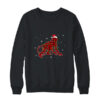 Red Plaid Monkey Christmas Lights Santa Hat Pajamas Crewneck Sweatshirt Black 600x 1.jpg