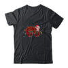 Red Plaid Sloth Christmas Lights Santa Hat Pajamas Classic T Shirt Black 600x.jpg