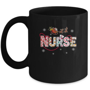 Nurse Stethoscope Christmas Tree Nursing Gift Mug 11oz Mug Black 600x.jpg