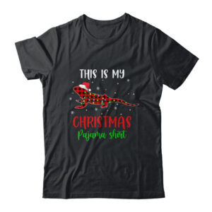 This Is My Christmas Pajama Shirt Bearded Dragon Red Plaid Classic T Shirt Black 600x.jpg