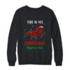 This Is My Christmas Pajama Shirt Unicorn Red Plaid Crewneck Sweatshirt Black 600x.jpg