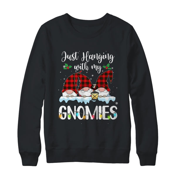 Hanging With My Gnomies Christmas Santa Gnome Xmas Tree Crewneck Sweatshirt Black 600x.jpg