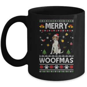 Merry Woofmas Beagle Santa Reindeer Ugly Christmas Sweater Mug 11oz Mug Black 600x.jpg