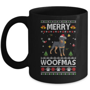Merry Woofmas Rottweiler Santa Reindeer Ugly Christmas Sweater Mug 11oz Mug Black 600x.jpg