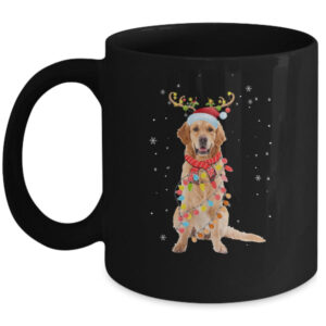Funny Golden Retriever Christmas Tree Santa Reindeer Pajamas Mug 11oz Mug Black 600x.jpg