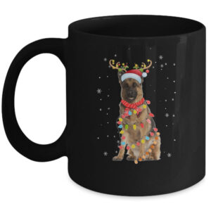 Funny German Shepherd Christmas Tree Santa Reindeer Pajamas Mug 11oz Mug Black 600x.jpg