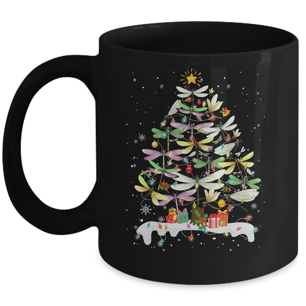 Dragonfly Bird Xmas Christmas Tree Lights Swarm Nymph Mug 11oz Mug Black 600x.jpg