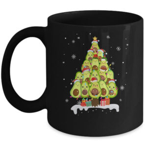 Avocado Tree Christmas Light Funny Christmas Vegans Gifts Mug 11oz Mug Black 600x.jpg