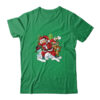 Santa And Friends Wearing Mask New Christmas Quarantine Classic T Shirt Irish Green 600x.jpg