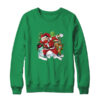 Santa And Friends Wearing Mask New Christmas Quarantine Crewneck Sweatshirt Irish Green 600x.jpg