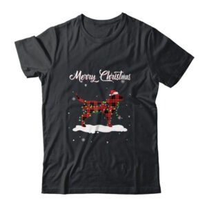 Labrador Christmas Red Plaid Dog Lover Pajama Family Gift Classic T Shirt Black 600x.jpg