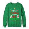 First Christmas With My Hot New Fiancee Funny Couple Gift Crewneck Sweatshirt Irish Green 600x 1.jpg