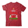 First Christmas With My Hot New Husband Funny Couple Gift Classic T Shirt Red 600x.jpg