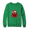 Red Plaid Hippopotamus Christmas Lights Santa Hat Pajamas Crewneck Sweatshirt Irish Green 600x.jpg