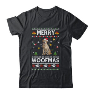Merry Woofmas Golden Retriever Santa Reindeer Ugly Christmas Sweater Classic T Shirt Black 600x 1.jpg