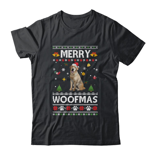 Merry Woofmas Golden Retriever Santa Reindeer Ugly Christmas Sweater Classic T Shirt Black 600x 1.jpg