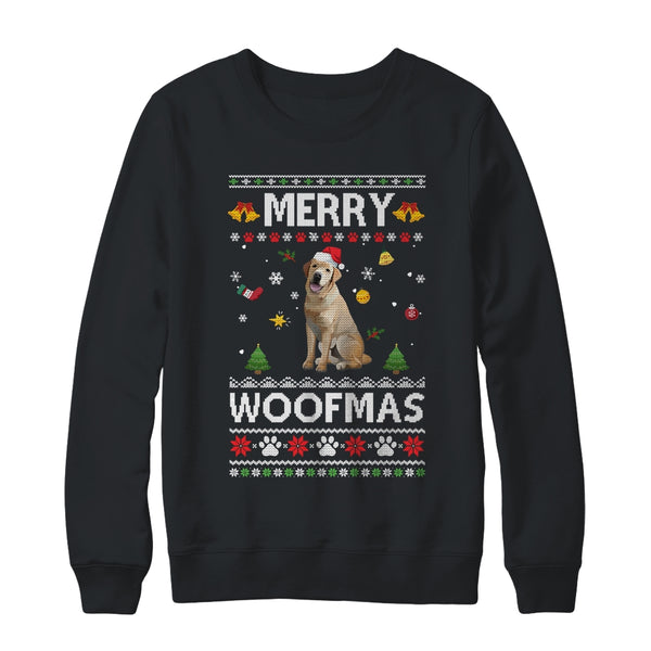 Merry Woofmas Golden Retriever Santa Reindeer Ugly Christmas Sweater Crewneck Sweatshirt Black 600x 1.jpg