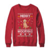 Merry Woofmas Labrador Santa Reindeer Ugly Christmas Sweater Crewneck Sweatshirt Red 600x.jpg