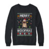 Merry Woofmas Pug Santa Reindeer Ugly Christmas Sweater Crewneck Sweatshirt Black 600x.jpg