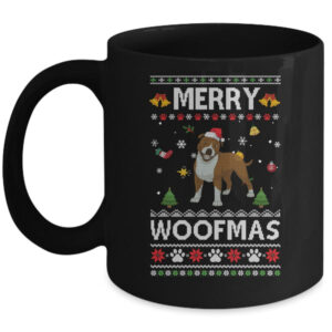 Merry Woofmas Pitbull Santa Reindeer Ugly Christmas Sweater Mug 11oz Mug Black 600x 1.jpg