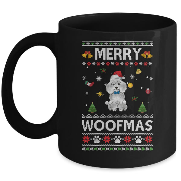 Merry Woofmas Poodle Santa Reindeer Ugly Christmas Sweater Mug 11oz Mug Black 600x.jpg
