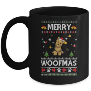 Merry Woofmas Yorkie Santa Reindeer Ugly Christmas Sweater Mug 11oz Mug Black 600x.jpg