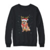 Funny Corgi Christmas Tree Santa Reindeer Pajamas Crewneck Sweatshirt Black 600x.jpg