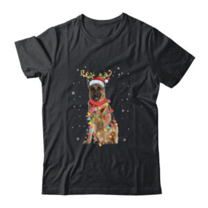 Funny German Shepherd Christmas Tree Santa Reindeer Pajamas Classic T Shirt Black 600x 1.jpg