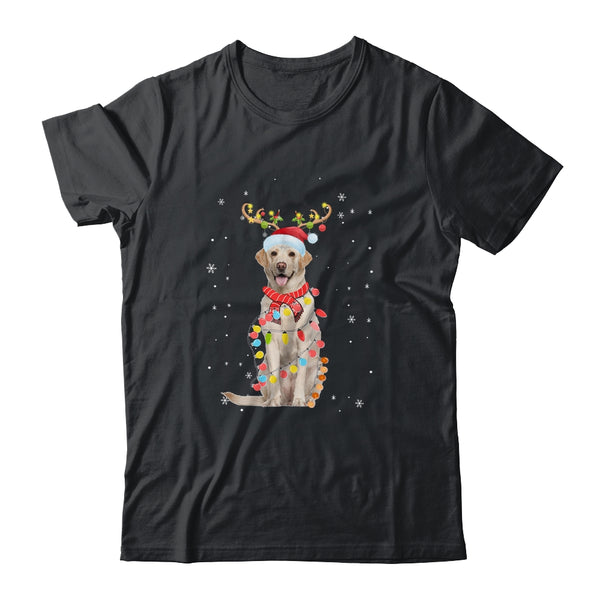 Funny Labrador Christmas Tree Santa Reindeer Pajamas Classic T Shirt Black 600x 1.jpg