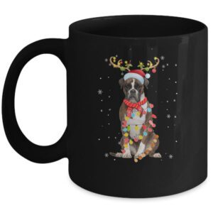 Funny Boxer Christmas Tree Santa Reindeer Pajamas Mug 11oz Mug Black 600x.jpg