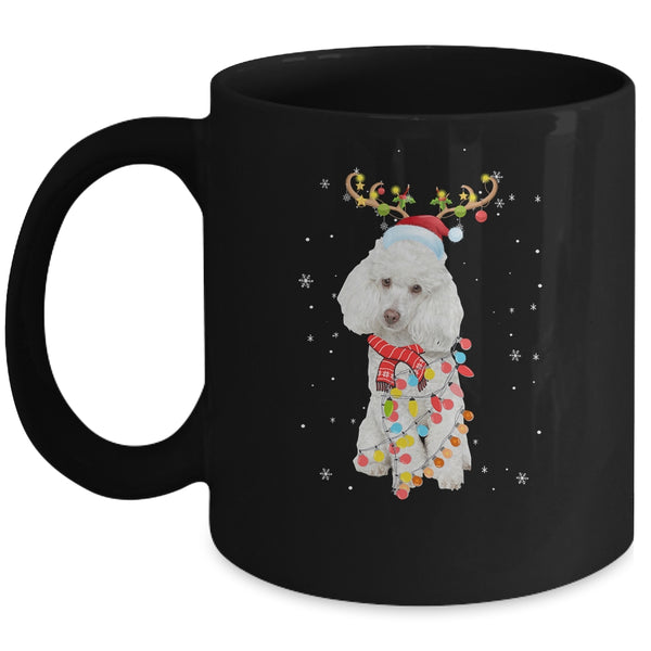Funny Poodle Christmas Tree Santa Reindeer Pajamas Mug 11oz Mug Black 600x 1.jpg